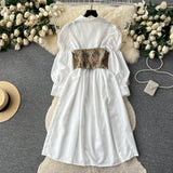 Set Jess compus din camasa lunga tip rochie si vesta vintage