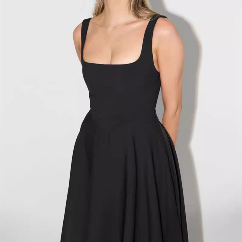 Rochie Sarah cu decolteu patrat si croi in A