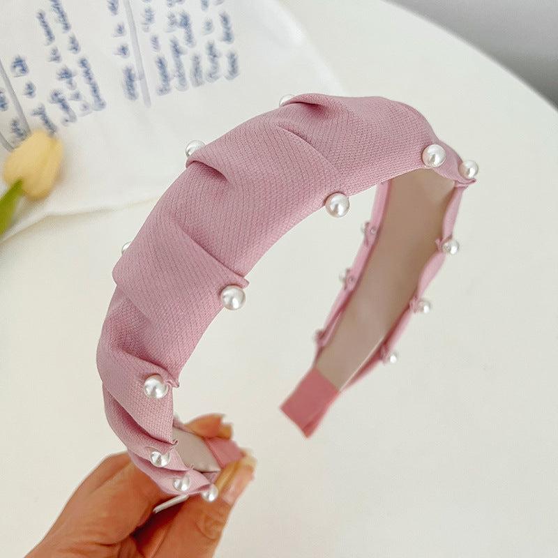 Cordeluta din material textil cu perle