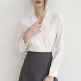 Bluza Nephia cu decolteu in V