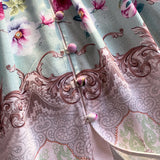 Rochie maxi Rammy cu imprimeu floral si curea in talie