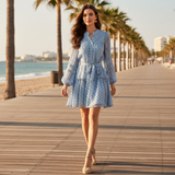 Rochie tip camasa Floralys cu imprimeu floricele