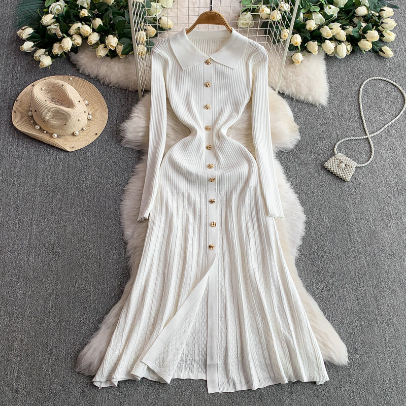 Rochie Ianthe cu nasturi aurii