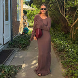 Rochie Bryssa din tricot cu terminatii din volanase