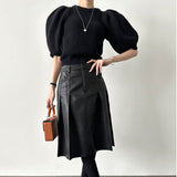 Fusta Gine din imitatie de piele