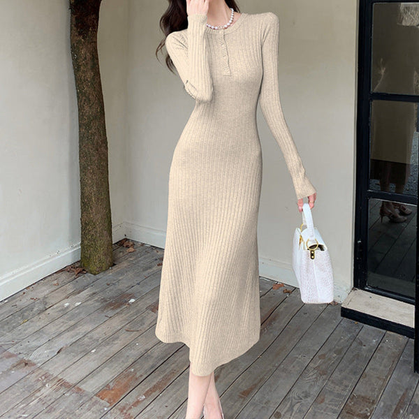 Rochie Maelis din tricot reiat
