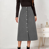 Fusta Inessa din catifea, croi in A