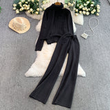 Set Luenna compus din pantaloni, bluza si fular