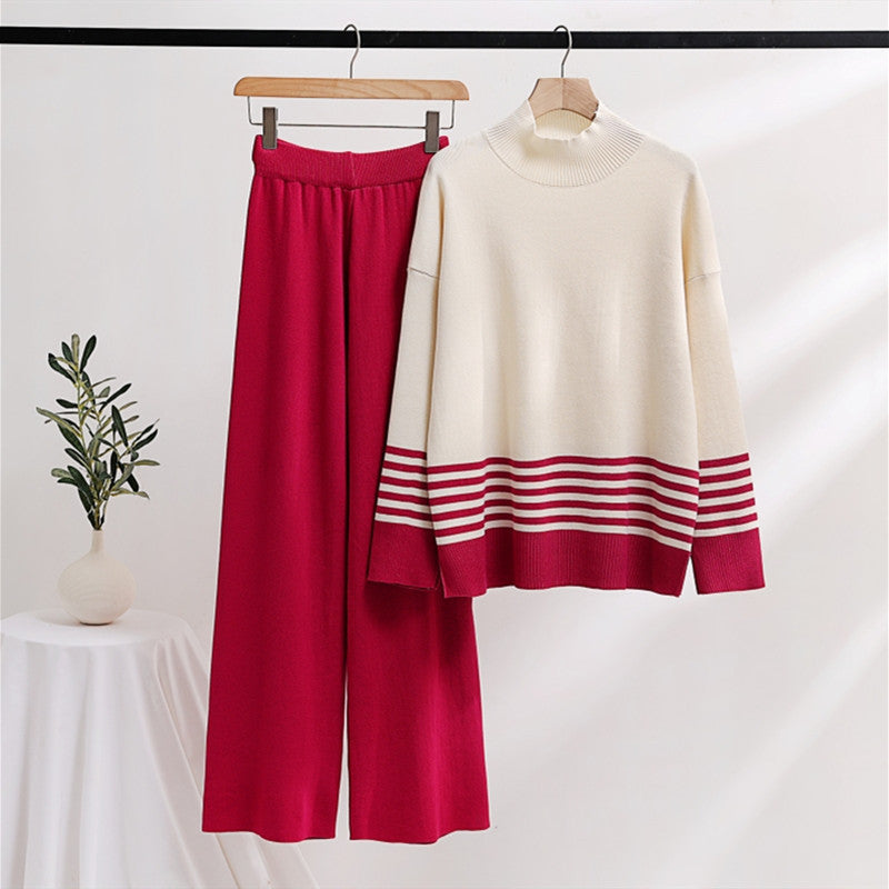 Compleu Magdy roz compus din bluza si pantaloni