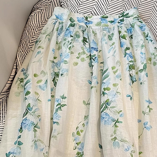 Fustă Teodora cu imprimeu floral