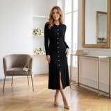 Rochie Ianthe cu nasturi aurii