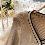 Rochie Aivora din tricot cu decolteu in V