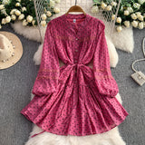 Rochie tip camasa Floralys cu imprimeu floricele