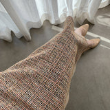 Rochie Sanda maro din tweed