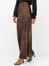 Fusta Akira din satin cu animal print