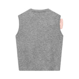 Vesta Unya din tricot cu funda laterala