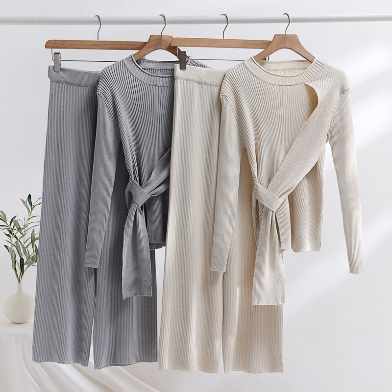Set Mandinga gri compus din pantaloni si bluza