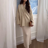 Set Ryana compus din fusta si sacou supradimensionat