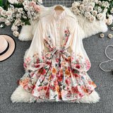 Rochie tip camasa Delusia cu imprimeu floral