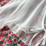 Set Delanie compus din rochie roz si camasa cu nod