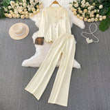 Set Anisia - jerseu si pantaloni din tricot