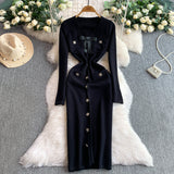 Rochie Jammia din tricot cu decolteu in V decorat cu funda