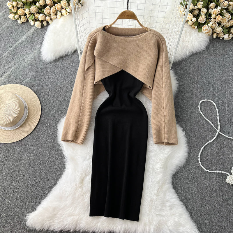 Set Beatrice compus din rochie si top