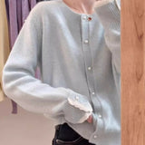 Jerseu Noraya din tricot cu terminatii din dantela