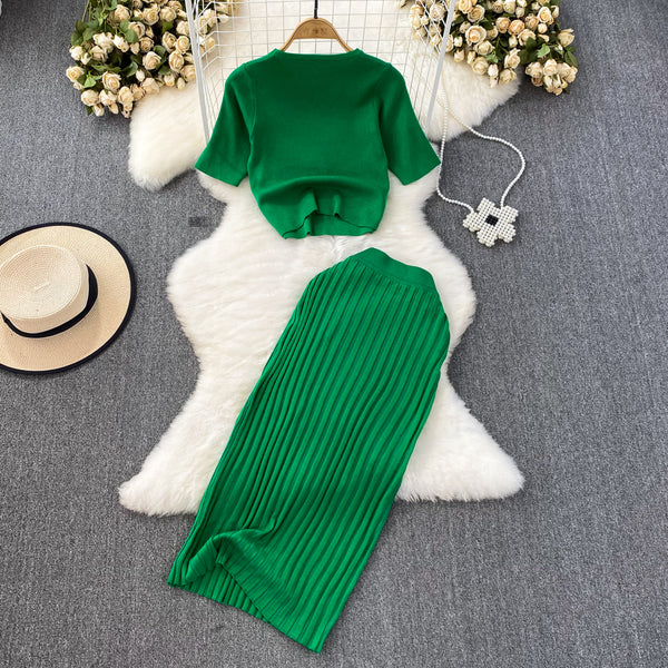 Set Briseis din tricot reiat