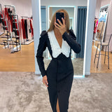 Rochie Garcela cu guler lat si decolteu in V