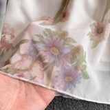 Rochie midi Maldes cu imprimeu floral si panglici