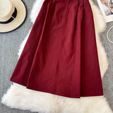 Fusta Fenirra cu talie elastica si croi in A