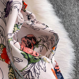 Rochie midi Vadya cu pliuri si imprimeu floral