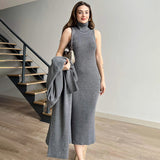 Set Yurra compus din cardigan si rochie din tricot moale