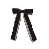 Agrafa de par tip funda din catifea cu margini din organza