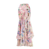 Set Ardes compus din costum de baie si fusta cu imprimeu floral