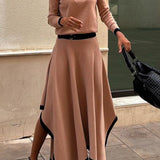 Set Auriell compus din fusta asimetrica si bluza