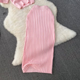 Set Briseis din tricot reiat