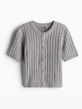 Top Tarra din tricot cu nasturi functionali