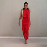 Set Felishia compus din camasa si fusta midi