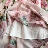 Rochie midi Liria cu imprimeu floral si funda