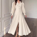 Rochie Darlys cu guler lat si nasturi decorativi