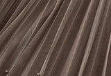 Fusta Perllis maro din tulle accesorizata cu perle