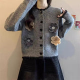 Jerseu Paffe cu flori din tricot