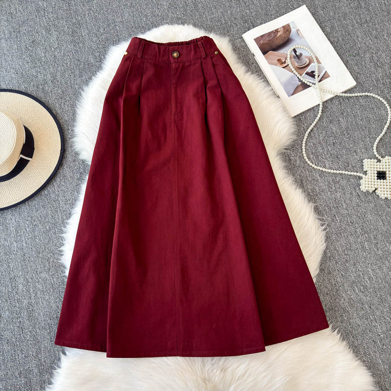 Fusta Fenirra cu talie elastica si croi in A