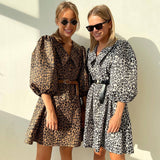 Rochie Esmy cu decolteu in V si animal print