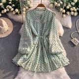 Rochie tip camasa Floralys cu imprimeu floricele