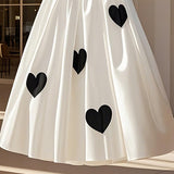 Fusta Aserina cu inimi si inchidere prin fermoar lateral