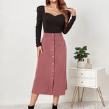 Fusta Inessa din catifea, croi in A