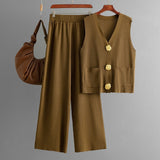 Set Aurra din tricot, compus din vesta si pantalon